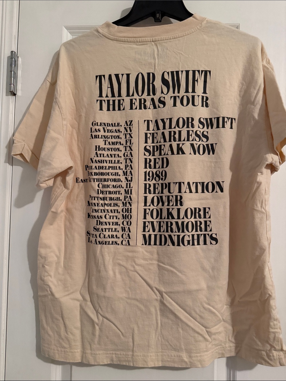 Taylor Swift Cream Graphic Eras Tour Tee - Picture 2 of 4